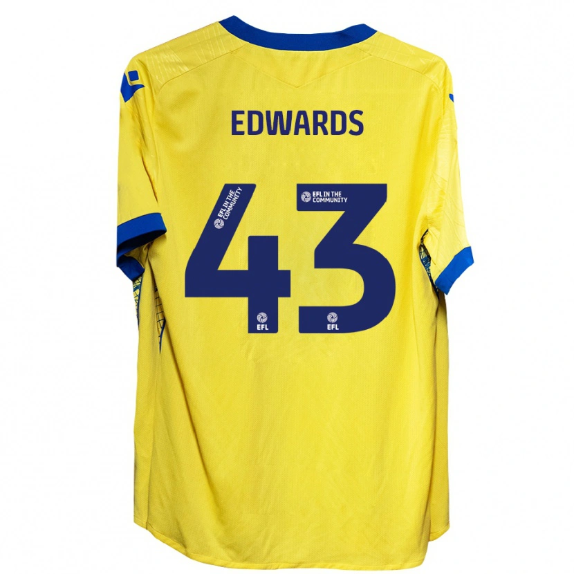 Danxen Heren Frankie Edwards #43 Geel Blauw Uitshirt Uittenue 2025/26 T-Shirt