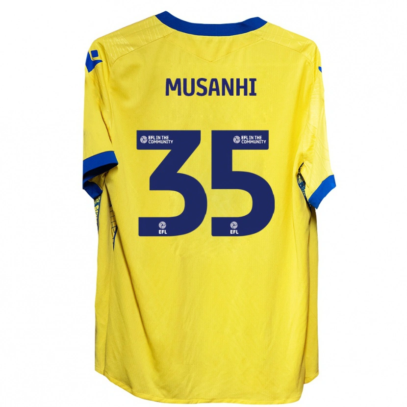 Danxen Heren Kurai Musanhi #35 Geel Blauw Uitshirt Uittenue 2025/26 T-Shirt