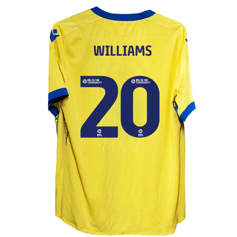 Danxen Heren Billie-Jo Williams #20 Geel Blauw Uitshirt Uittenue 2025/26 T-Shirt