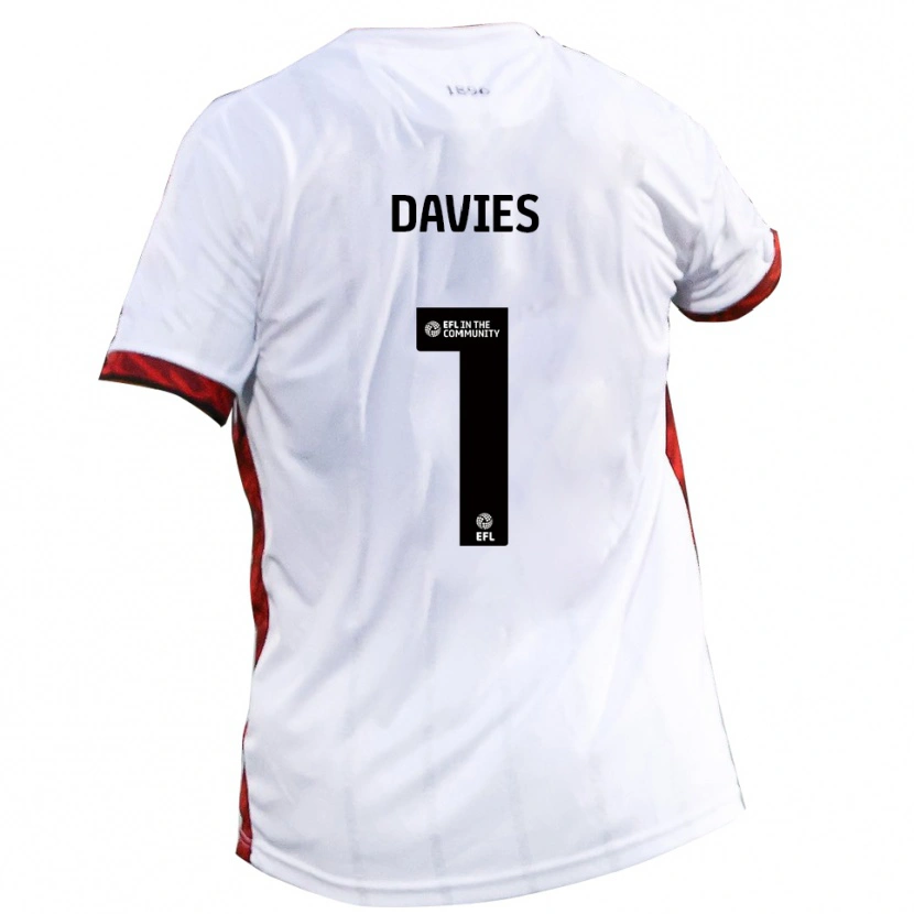Danxen Heren Harvey Davies #1 Wit Rood Zwart Uitshirt Uittenue 2025/26 T-Shirt