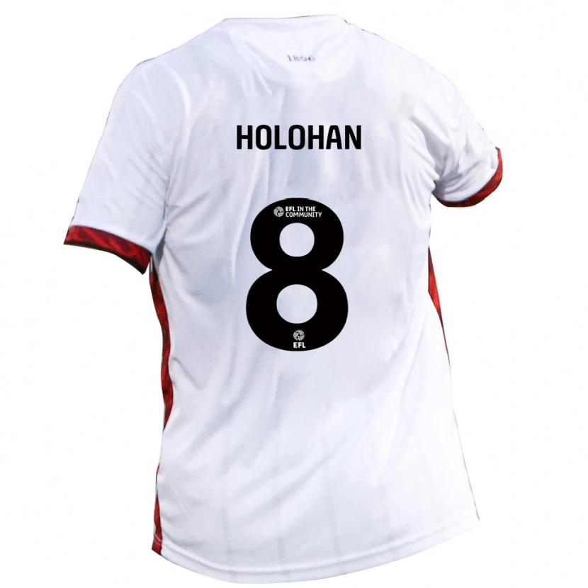 Danxen Heren Gavan Holohan #8 Wit Rood Zwart Uitshirt Uittenue 2025/26 T-Shirt