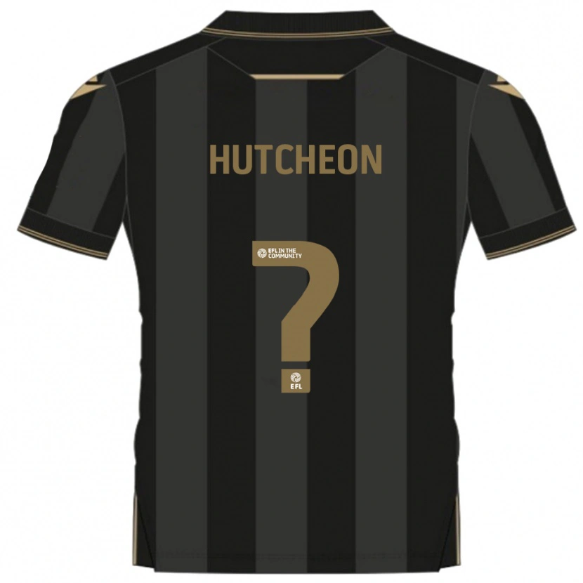 Danxen Heren George Hutcheon #0 Zwart Goud Uitshirt Uittenue 2025/26 T-Shirt
