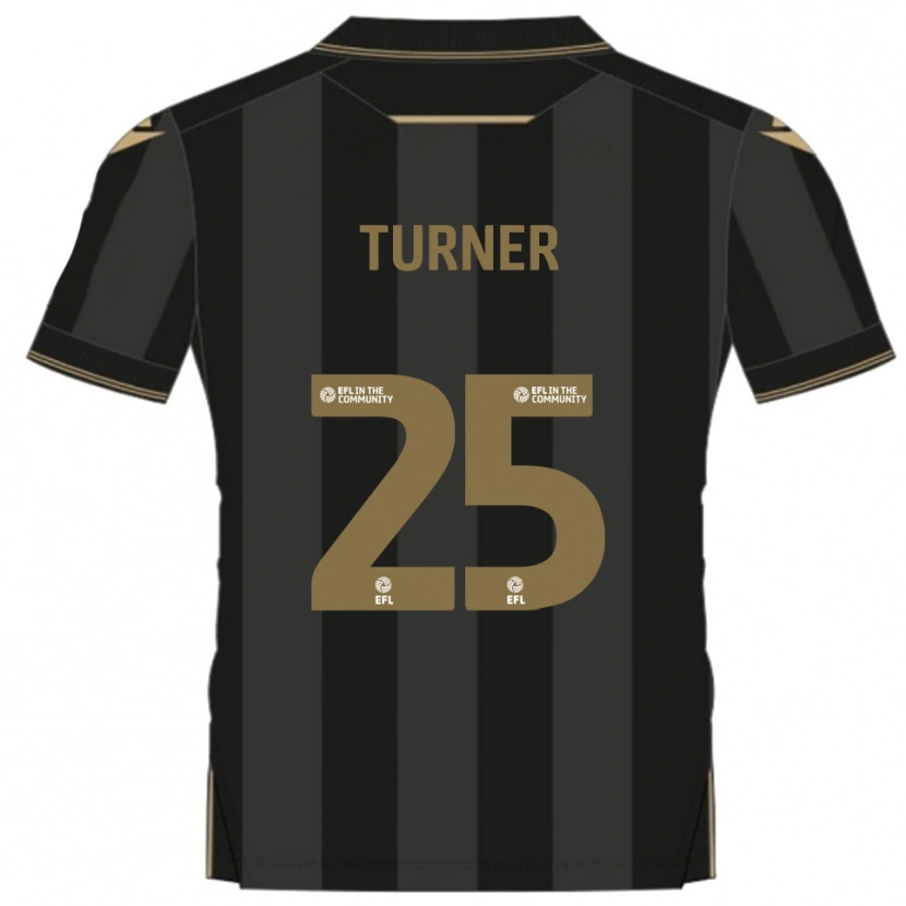 Danxen Heren Jake Turner #25 Zwart Goud Uitshirt Uittenue 2025/26 T-Shirt
