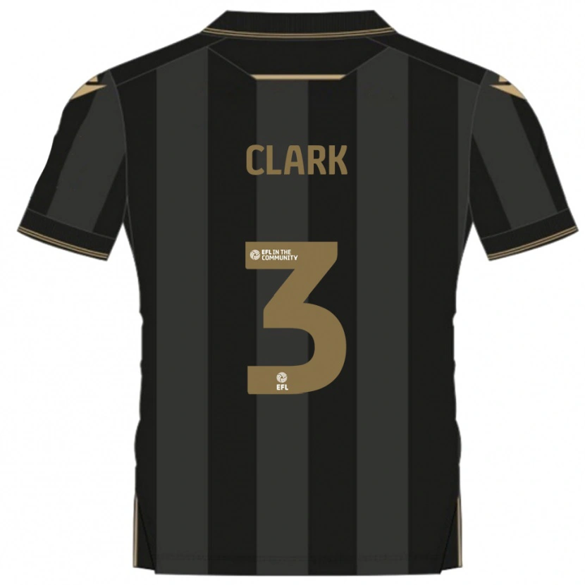 Danxen Heren Max Clark #3 Zwart Goud Uitshirt Uittenue 2025/26 T-Shirt
