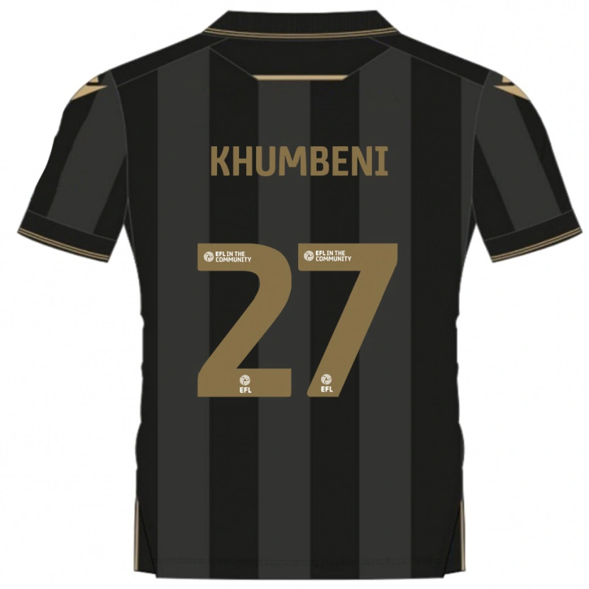 Danxen Heren Nelson Khumbeni #27 Zwart Goud Uitshirt Uittenue 2025/26 T-Shirt
