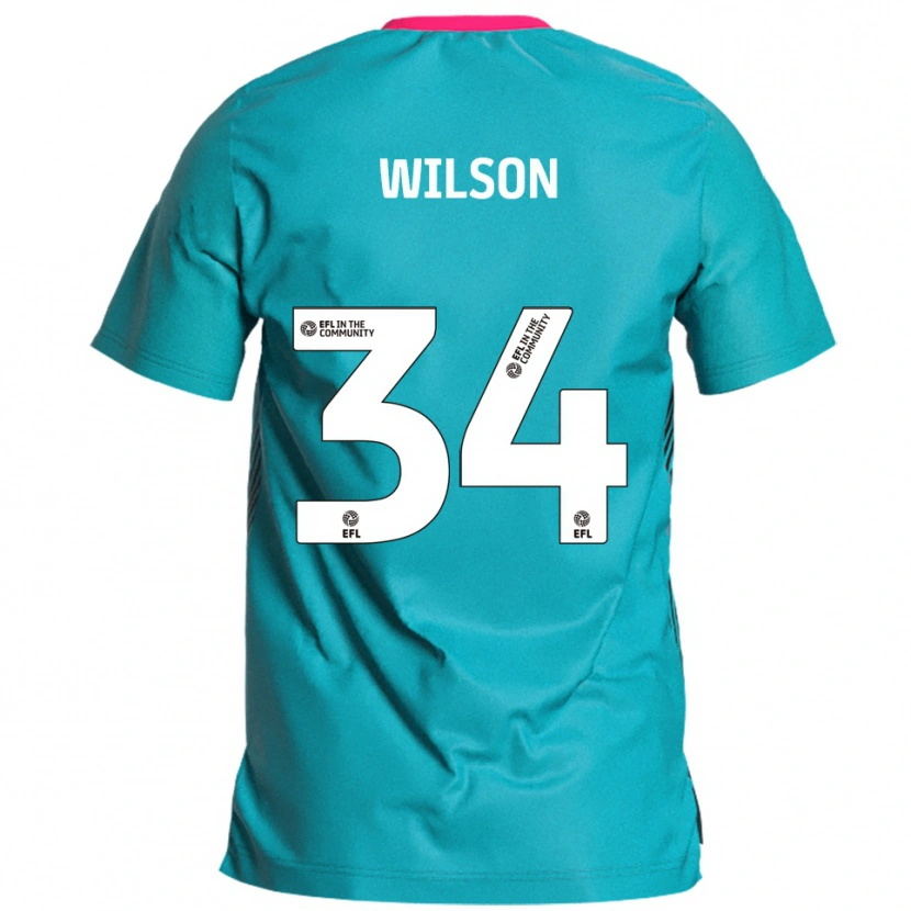Danxen Heren Robbie Wilson #34 Hemelsblauw Roze Uitshirt Uittenue 2025/26 T-Shirt