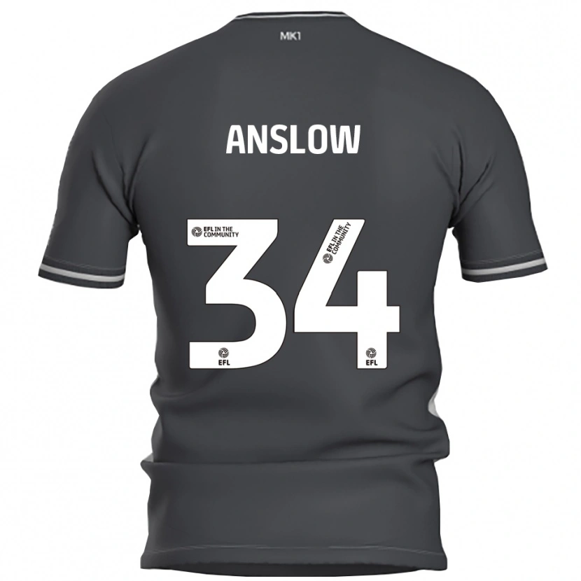 Danxen Heren Lauren Anslow #34 Grijs Zilver Uitshirt Uittenue 2025/26 T-Shirt