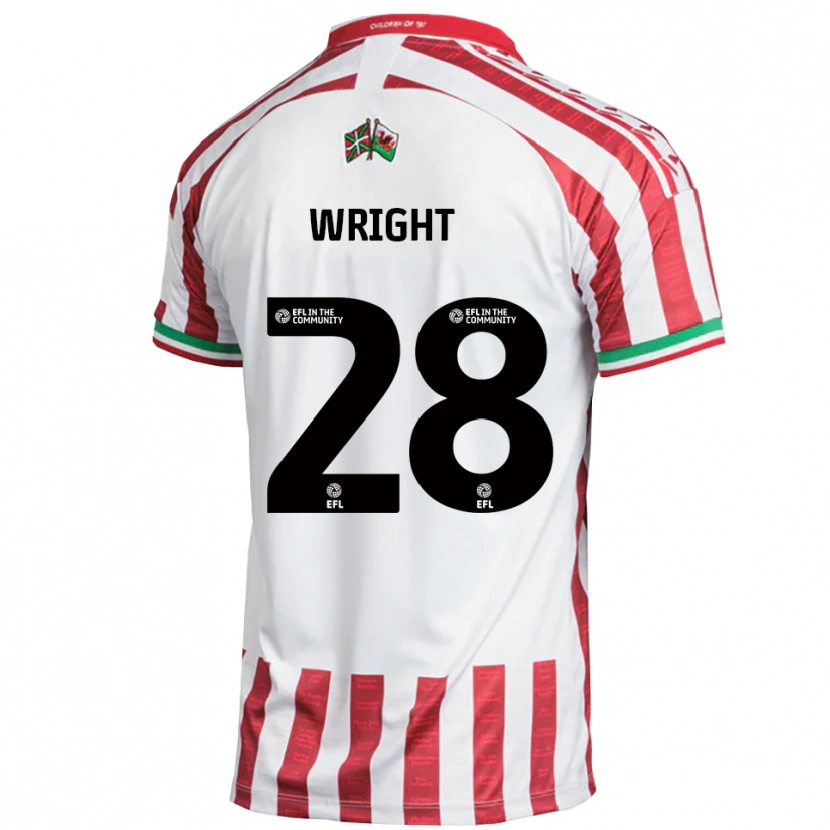 Danxen Heren Jordan Wright #28 Rood Wit Uitshirt Uittenue 2025/26 T-Shirt