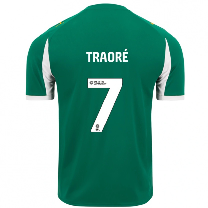 Danxen Heren Maï Traoré #7 Groen Wit Uitshirt Uittenue 2025/26 T-Shirt