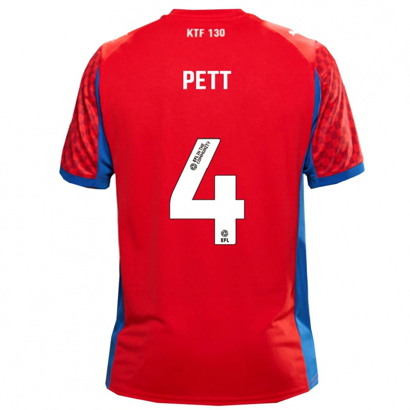 Danxen Heren Tom Pett #4 Rood Blauw Uitshirt Uittenue 2025/26 T-Shirt