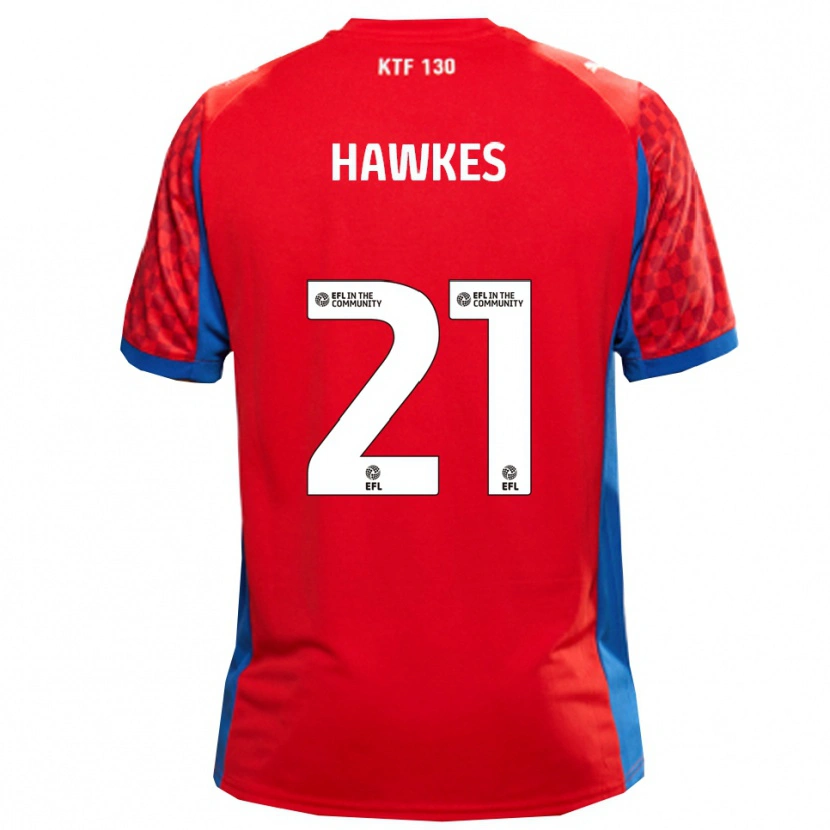 Danxen Heren Josh Hawkes #21 Rood Blauw Uitshirt Uittenue 2025/26 T-Shirt