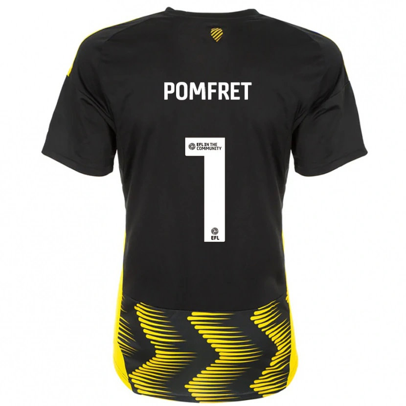 Danxen Heren Grace Pomfret #1 Zwart Geel Uitshirt Uittenue 2025/26 T-Shirt