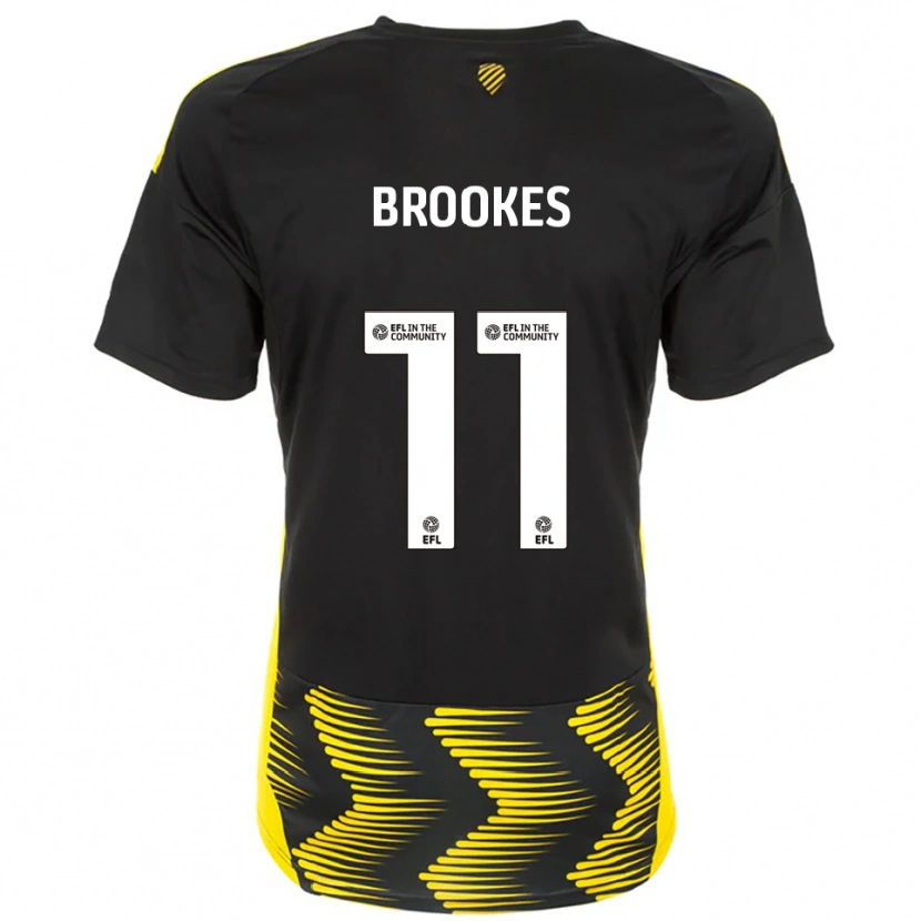 Danxen Heren Evie Brookes #11 Zwart Geel Uitshirt Uittenue 2025/26 T-Shirt