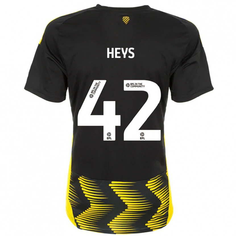 Danxen Heren Marshall Heys #42 Zwart Geel Uitshirt Uittenue 2025/26 T-Shirt