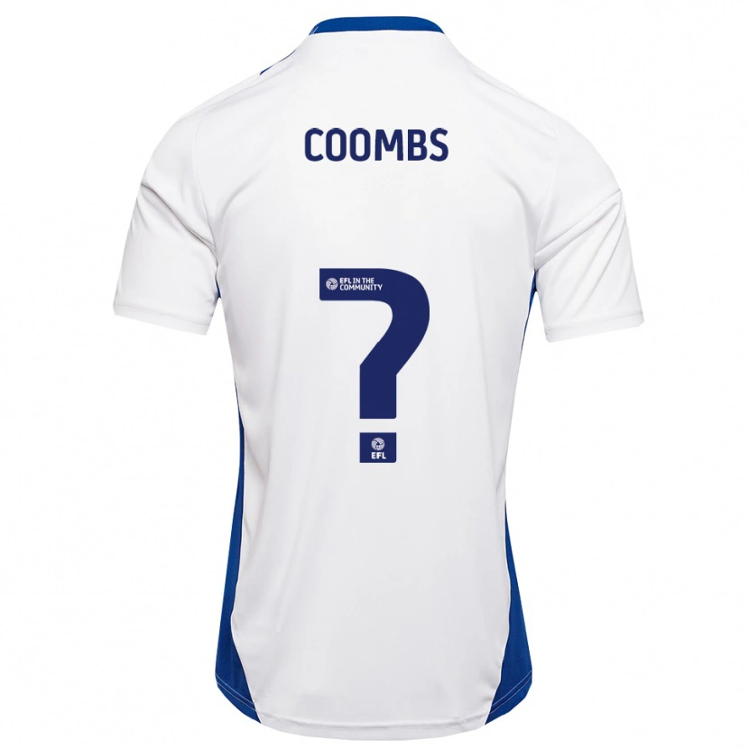 Danxen Heren Adam Coombs #0 Wit Blauw Uitshirt Uittenue 2025/26 T-Shirt