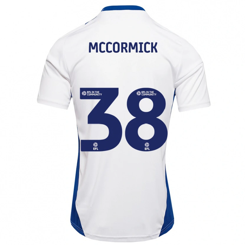 Danxen Heren Antony Mccormick #38 Wit Blauw Uitshirt Uittenue 2025/26 T-Shirt