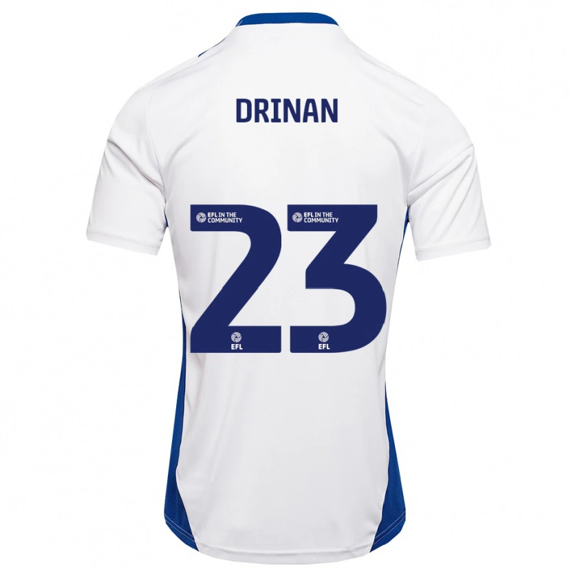 Danxen Heren Aaron Drinan #23 Wit Blauw Uitshirt Uittenue 2025/26 T-Shirt