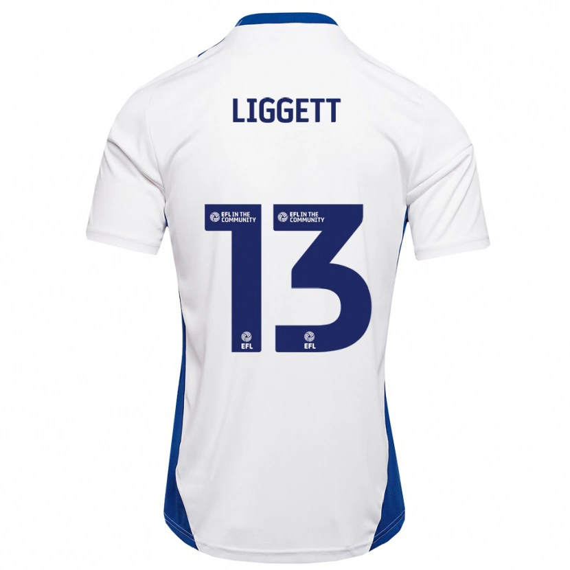 Danxen Heren Lacy Liggett #13 Wit Blauw Uitshirt Uittenue 2025/26 T-Shirt