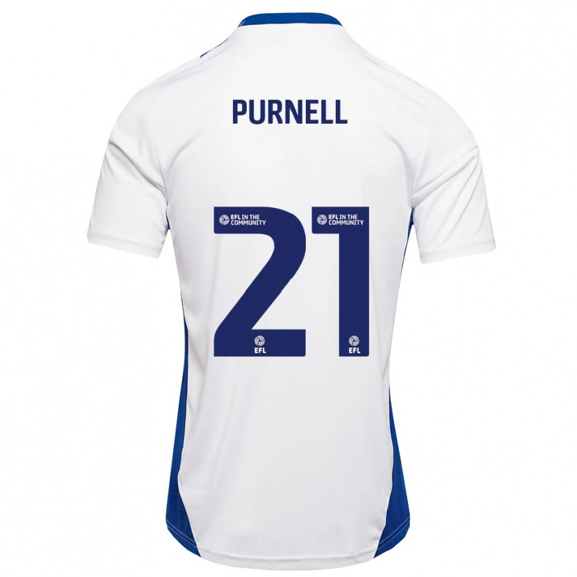 Danxen Heren Grace Purnell #21 Wit Blauw Uitshirt Uittenue 2025/26 T-Shirt