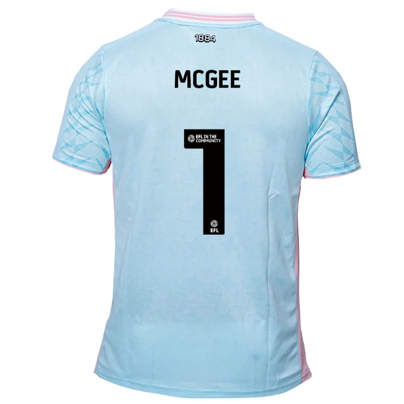 Danxen Heren Luke Mcgee #1 Hemelsblauw Roze Uitshirt Uittenue 2025/26 T-Shirt