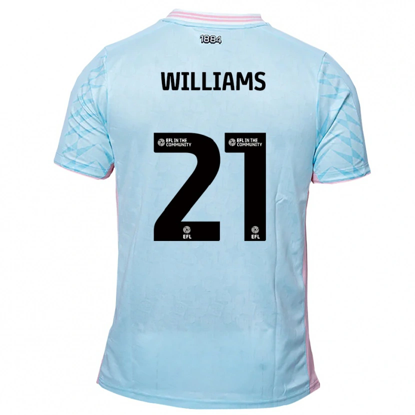 Danxen Heren Josh Williams #21 Hemelsblauw Roze Uitshirt Uittenue 2025/26 T-Shirt