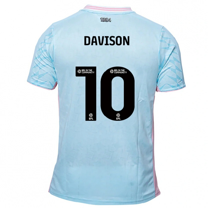 Danxen Heren Josh Davison #10 Hemelsblauw Roze Uitshirt Uittenue 2025/26 T-Shirt
