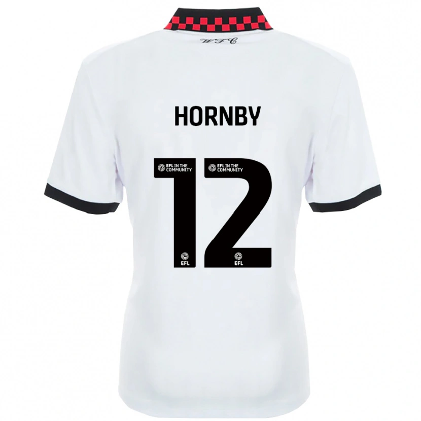 Danxen Heren Sam Hornby #12 Wit Zwart Uitshirt Uittenue 2025/26 T-Shirt