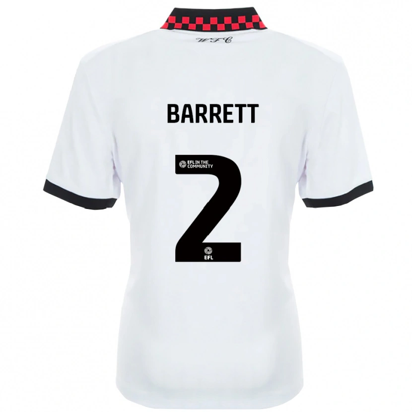 Danxen Heren Connor Barrett #2 Wit Zwart Uitshirt Uittenue 2025/26 T-Shirt