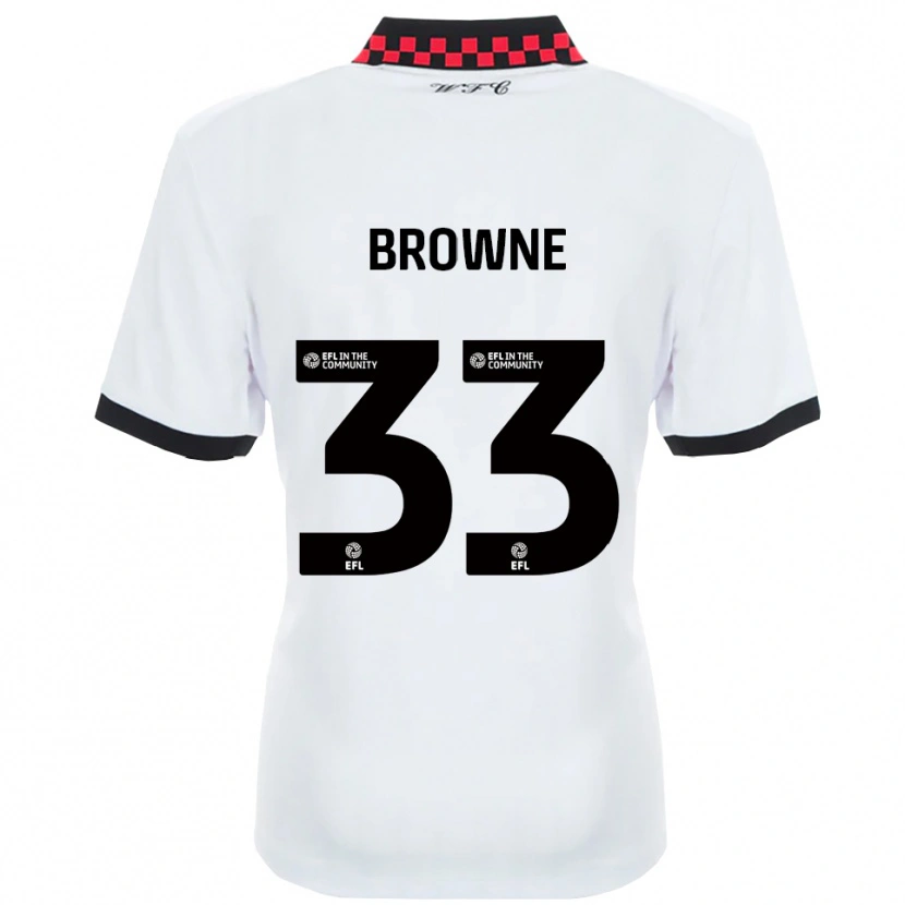 Danxen Heren Rico Browne #33 Wit Zwart Uitshirt Uittenue 2025/26 T-Shirt