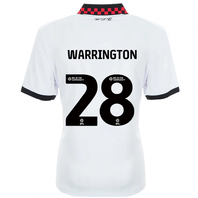 Danxen Heren Lewis Warrington #28 Wit Zwart Uitshirt Uittenue 2025/26 T-Shirt
