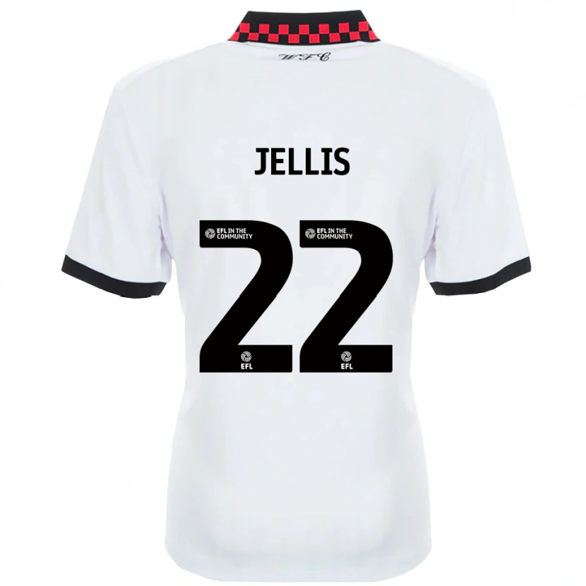 Danxen Heren Jamie Jellis #22 Wit Zwart Uitshirt Uittenue 2025/26 T-Shirt