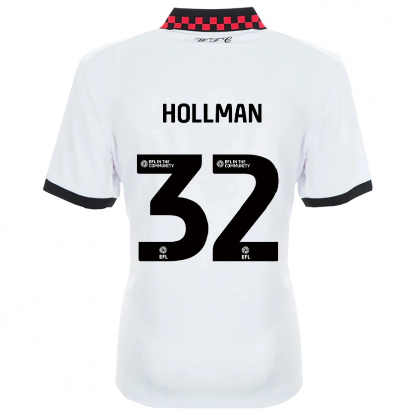 Danxen Heren Jake Hollman #32 Wit Zwart Uitshirt Uittenue 2025/26 T-Shirt