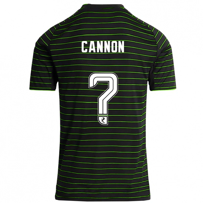 Danxen Heren Aidan Cannon #0 Zwart Groen Uitshirt Uittenue 2025/26 T-Shirt