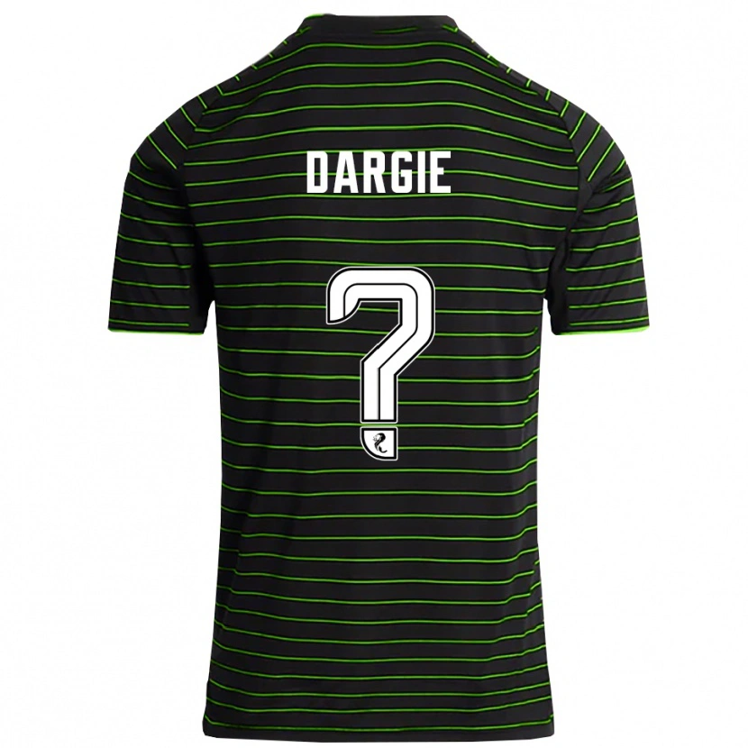 Danxen Heren Ryhs Dargie #0 Zwart Groen Uitshirt Uittenue 2025/26 T-Shirt