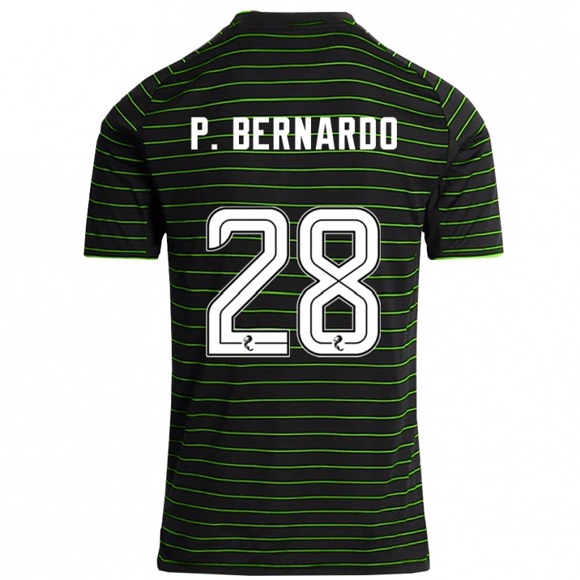 Danxen Heren Paulo Bernardo #28 Zwart Groen Uitshirt Uittenue 2025/26 T-Shirt