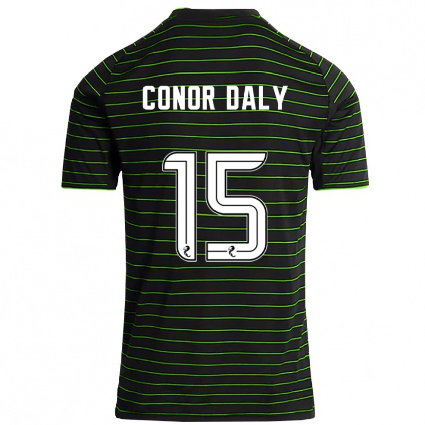 Danxen Heren Conor Daly #15 Zwart Groen Uitshirt Uittenue 2025/26 T-Shirt