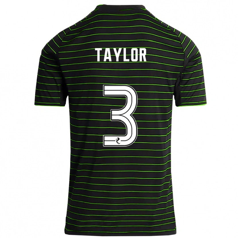 Danxen Heren Greg Taylor #3 Zwart Groen Uitshirt Uittenue 2025/26 T-Shirt