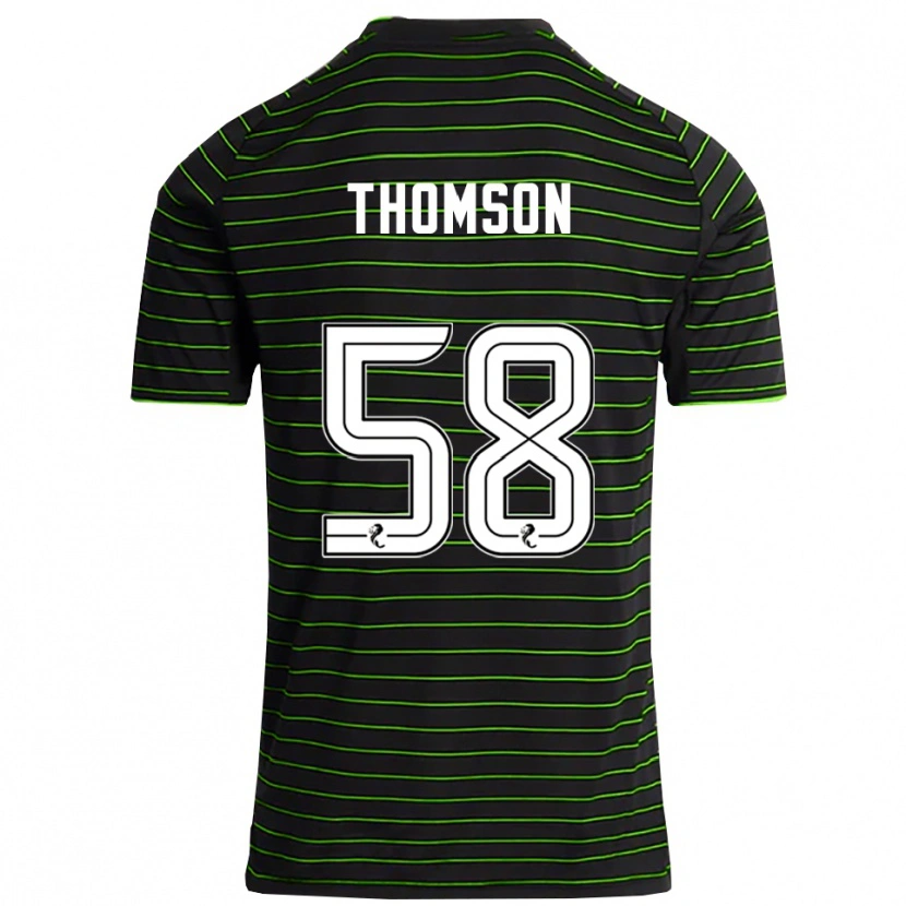 Danxen Heren Corey Thomson #58 Zwart Groen Uitshirt Uittenue 2025/26 T-Shirt