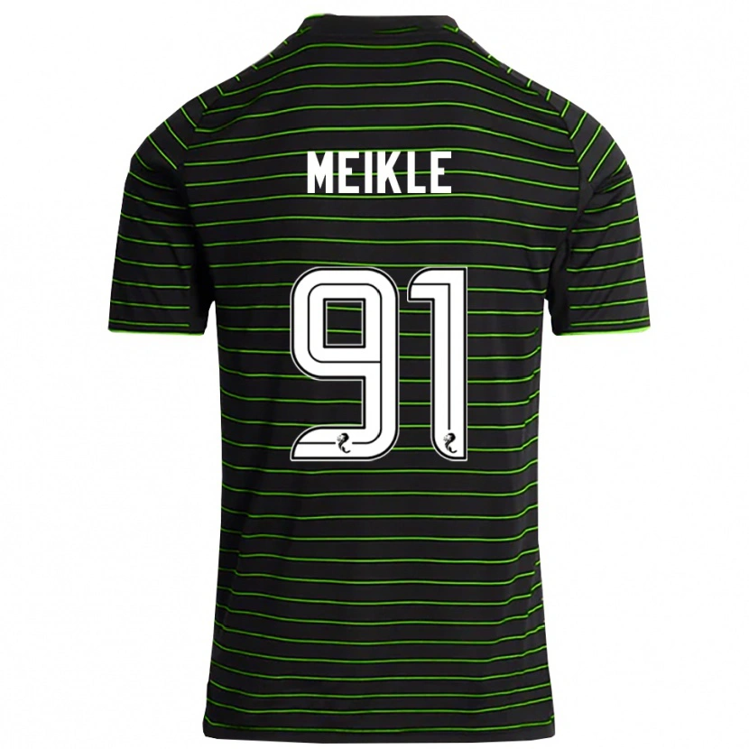 Danxen Heren Jamie Meikle #91 Zwart Groen Uitshirt Uittenue 2025/26 T-Shirt
