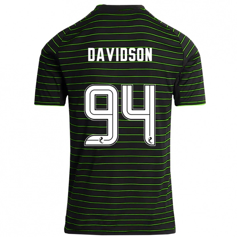 Danxen Heren Bruno Davidson #94 Zwart Groen Uitshirt Uittenue 2025/26 T-Shirt