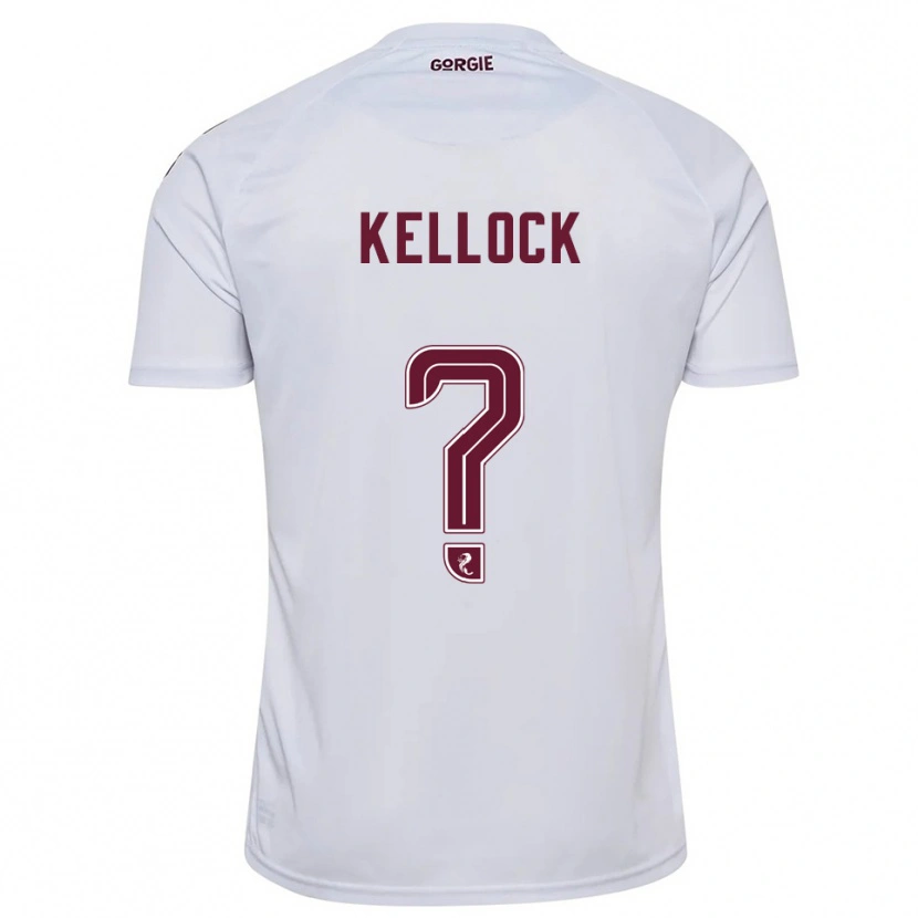 Danxen Heren Peter Kellock #0 Wit Bordeauxrood Uitshirt Uittenue 2025/26 T-Shirt