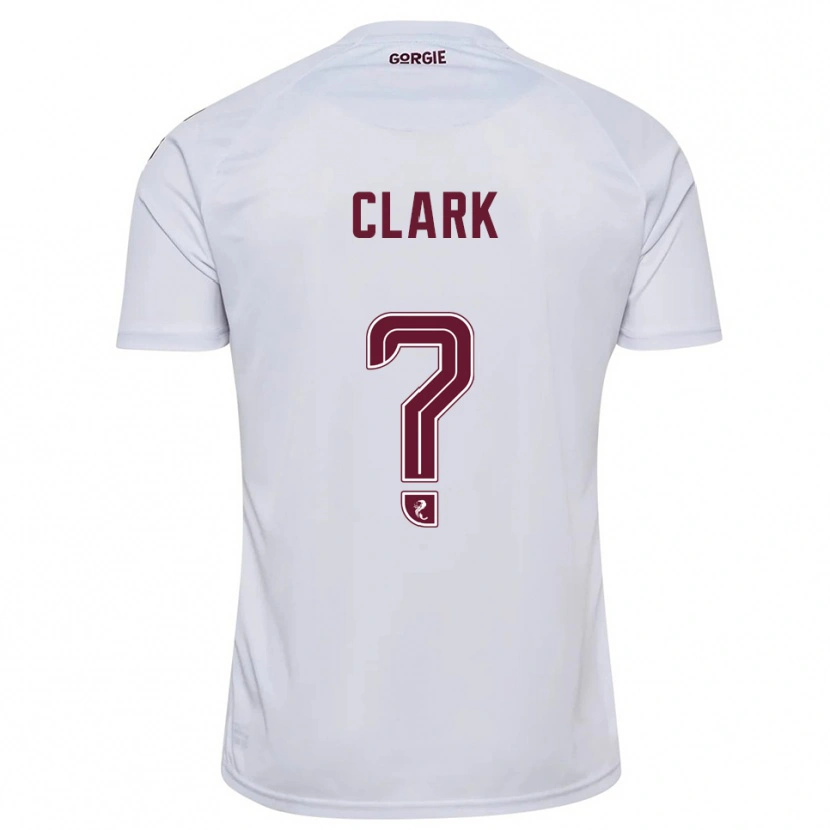 Danxen Heren Allan Clark #0 Wit Bordeauxrood Uitshirt Uittenue 2025/26 T-Shirt