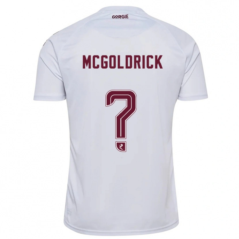 Danxen Heren Zac Mcgoldrick #0 Wit Bordeauxrood Uitshirt Uittenue 2025/26 T-Shirt