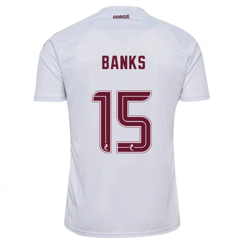Danxen Heren Euan Banks #15 Wit Bordeauxrood Uitshirt Uittenue 2025/26 T-Shirt
