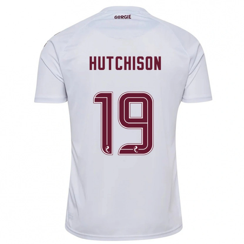 Danxen Heren Bayley Hutchison #19 Wit Bordeauxrood Uitshirt Uittenue 2025/26 T-Shirt