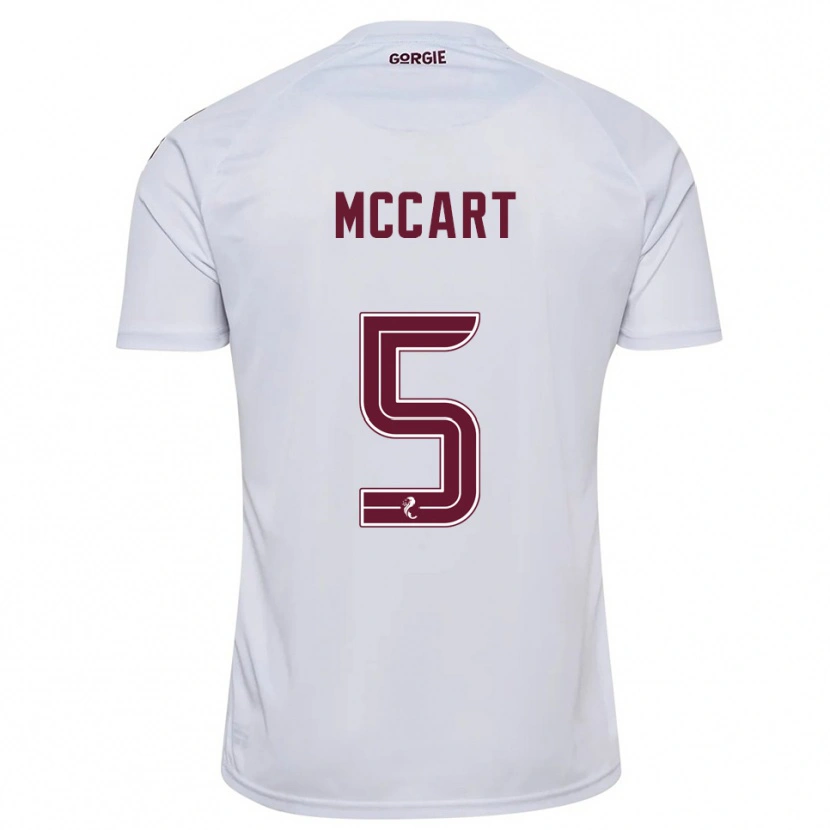 Danxen Heren Jamie Mccart #5 Wit Bordeauxrood Uitshirt Uittenue 2025/26 T-Shirt