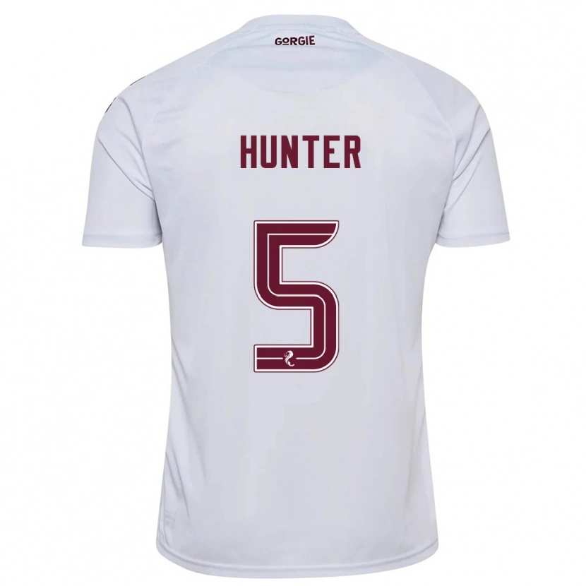 Danxen Heren Georgia Hunter #5 Wit Bordeauxrood Uitshirt Uittenue 2025/26 T-Shirt