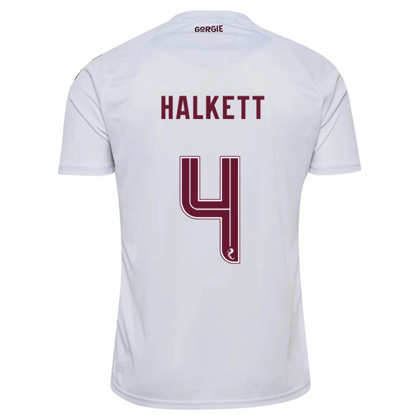 Danxen Heren Craig Halkett #4 Wit Bordeauxrood Uitshirt Uittenue 2025/26 T-Shirt