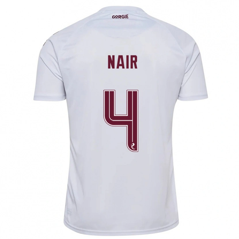 Danxen Heren Kenzi Nair #4 Wit Bordeauxrood Uitshirt Uittenue 2025/26 T-Shirt