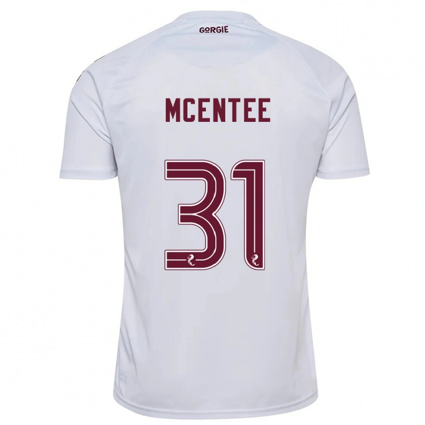 Danxen Heren Oisin Mcentee #31 Wit Bordeauxrood Uitshirt Uittenue 2025/26 T-Shirt